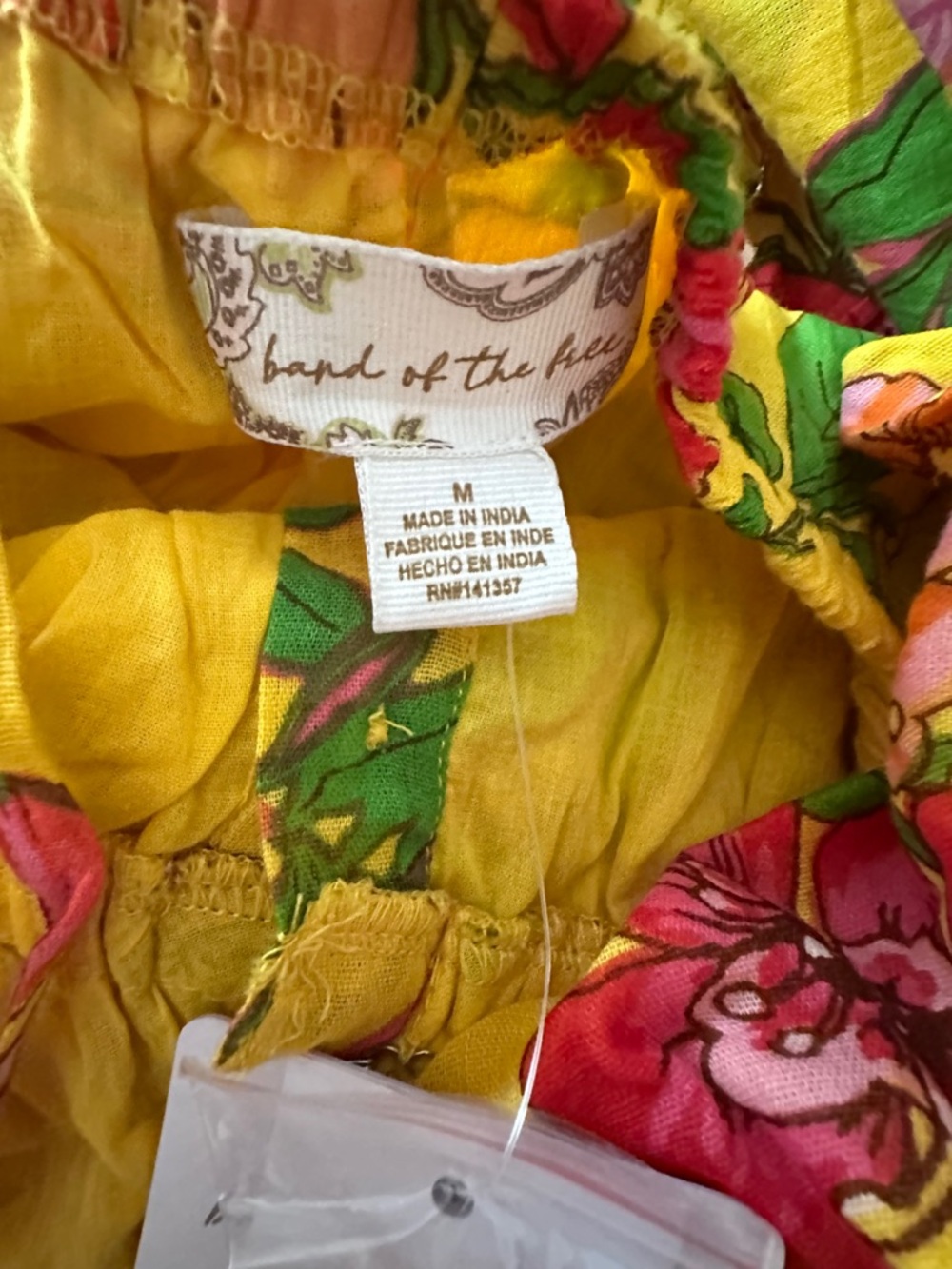 NWT Band of the Free Yellow and Pink Floral Sundress boho festival vibes- MEDIUM - Picture 5 of 13